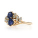 Yellow Gold Sapphire Diamond Ring - 14k Oval 1.40ctw Two-Stone Bypass