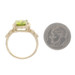 Yellow Gold Peridot Diamond Ring - 14k Oval Checkerboard 3.54ctw SZ 8