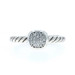 David Yurman Cable Collectibles Stackable Cushion Diamond Ring 925 Rd .12ctw