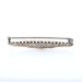 White Gold Diamond Art Deco Solitaire Bar Brooch - 10k Round .12ct Vintage Pin