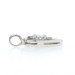 White Gold Diamond Vintage Heart Solitaire Pendant - 14k Round .22ct Love