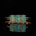 Yellow Gold Australian Opal Three-Stone Ring - 14k Oval Cabochon .54ctw