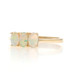 Yellow Gold Australian Opal Three-Stone Ring - 14k Oval Cabochon .54ctw