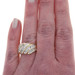 Yellow Gold Diamond Cluster Cocktail Ring - 10k Baguette 1.50ctw Bypass