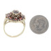 Yellow Gold Garnet Cluster Cocktail Halo Ring 14k Oval Round Rose 7.00ctw Floral