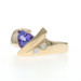 Yellow Gold Tanzanite Diamond Bypass Ring - 14k Trillion .78ctw