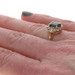 Yellow Gold Sapphire Diamond Halo Ring - 14k Rectangular 2.95ctw