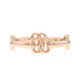 Rose Gold Love Link Bangle Bracelet 8 1/4" - 14k