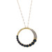 Yellow Gold Blue Sapphire Pendant Necklace 16" - 10k Round Love Graduated