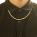 Yellow Gold Curb Chain Unisex Necklace 22" - 10k