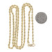 Yellow Gold Diamond Cut Rope Chain Necklace 22" - 10k