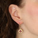 Yellow Gold Garnet Dangle Earrings - 14k Round 2.00ctw Pierced