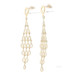 Yellow Gold Open Teardrop Chandelier Earrings - 14k Pierced
