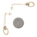 Yellow Gold Oval Loop Dangle Earrings - 10k Pierced