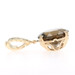 Yellow Gold Smoky Quartz Solitaire Enhancer Pendant - 14k Round 21.50ct