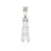 Platinum Diamond Graduated Three-Stone Journey Pendant Decagon 10 HA .50ctw