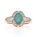 Lance Fischer Grandidierite Diamond Halo Ring - Rose Gold 14k Oval 1.87ctw