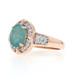 Lance Fischer Grandidierite Diamond Halo Ring - Rose Gold 14k Oval 1.87ctw