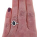 White Gold Sapphire Diamond Halo Engagement Ring - 14k Oval 1.81ctw