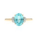 Yellow Gold Apatite Zircon Ring - 10k Oval 1.80ctw
