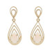 Yellow Gold Australian Opal Teardrop Dangle Earrings 14k Pear Cab .80ctw Pierced