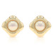 Yellow Gold Cultured Mabe Pearl Large Stud Earrings - 18k Pierced