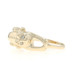 Yellow Gold Diamond Reposed Cat Band - 14k Single Cut Pet Feline Ring