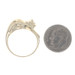 Yellow Gold Diamond Reposed Cat Band - 14k Single Cut Pet Feline Ring