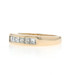 Yellow Gold Diamond Six-Stone Wedding Band - 14k Princess .54ctw Ring