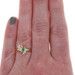 Yellow Gold Emerald Diamond Bypass Ring - 14k Marquise .39ctw