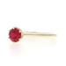 Yellow Gold Lab-Created Ruby Solitaire Ring - 10k Round .65ct