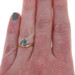Yellow Gold London Blue Topaz Diamond Wave Ring - 10k Oval .51ctw