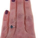 White Gold Sapphire Solitaire Ring - 14k Oval .70ct Engagement