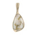 Yellow Gold Gold in Quartz Solitaire Pendant - 14k Cabochon