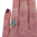 Yellow Gold Opal Vintage Cocktail Solitaire Ring - 9k Oval Triplet