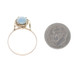 Yellow Gold Opal Vintage Cocktail Solitaire Ring - 9k Oval Triplet
