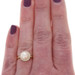 Yellow Gold Pearl Diamond Halo Ring - 14k .20ctw