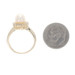 Yellow Gold Pearl Diamond Halo Ring - 14k .20ctw