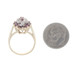 Yellow Gold Ruby Diamond Cluster Cocktail Halo Ring - 10k Marquise & Rd 1.64ctw