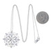 White Gold Diamond Floral Medallion Pendant Necklace 16 1/4" - 14k Round .33ctw