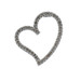 White Gold Diamond Heart Outline Pendant - 10k Single Cut .33ctw Love