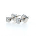 White Gold Diamond Stud Earrings - 14k Round Brilliant .50ctw Pierced Screw-Ons