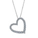White Gold Lab-Created Diamond Heart Necklace 20 1/4" -14k Rd 1.00ctw Adjustable