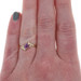 Yellow Gold Amethyst Diamond Bypass Ring - 10k Marquise .19ctw