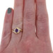Yellow Gold Amethyst Diamond Bypass Ring - 10k Oval .40ctw