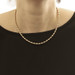 Yellow Gold Beaded Necklace 17" - 14k