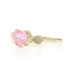 Yellow Gold Pink Cubic Zirconia Heart Solitaire Ring - 10k 1.20ct Love SZ 6 1/2