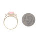 Yellow Gold Pink Cubic Zirconia Ring - 10k Emerald Cut 3.90ctw