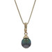 Yellow Gold Tahitian Pearl Solitaire Enhancer Pendant Necklace - 10k