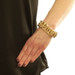 Yellow Gold Woven Braided Cord Bracelet 7" - 14k Stretch